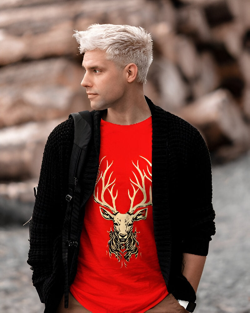 MEN'S CLASSIC FULL SLEEVE DEER TSHIRT